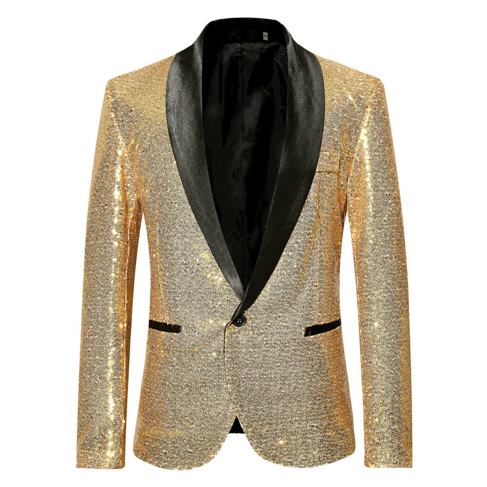 Pink Gold  Silver Blue Sequins Jazz Dance Blazers for Men Youth Host Singers Choir Band Music Production Consert Party Performance Coats for Male