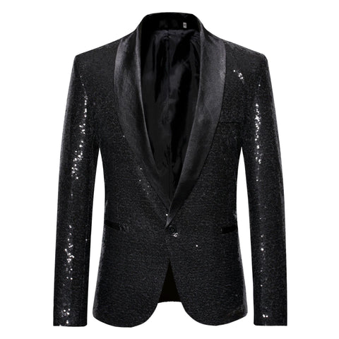 Pink Gold  Silver Blue Sequins Jazz Dance Blazers for Men Youth Host Singers Choir Band Music Production Consert Party Performance Coats for Male