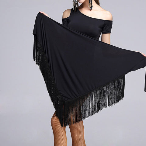 Women Latin Dance Skirt Professional Sumba Tassel Dancing Skirt Adult Cheap Rumba Latin Dance Dress Latin Dance Dresses