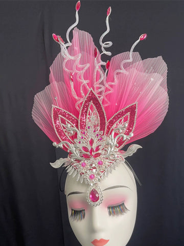 Opening Dance Performance Flowers Headdress Women Girls Model Show Pageant Catwalk Square Dance Yangko Dance Performance Head Piece