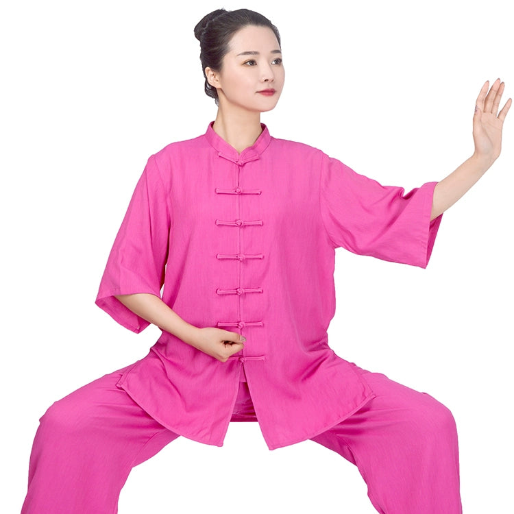 Cotton Linen Tai Chi Clothing for Women Men Chinese Kung Fu Uniforms Morning Exercises Fitness Tai Jiquan Training Clothes