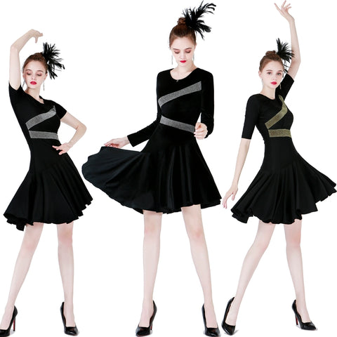 Latin Dance Costume women adult dress national standard dance performances exercise clothes Latin Dance Dresses