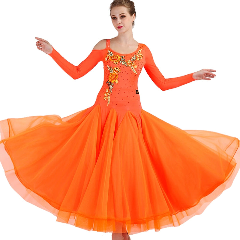 Ballroom Dance Dresses Fashion Skirt, National Standard Dance Dress, Waltz Show Competition Costume Ballroom Dance Dresses