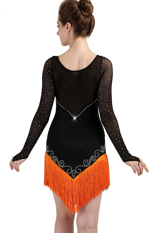 Latin Dance Dresses Latin Dance Competition Dresses / Rhinestones High Dress - 