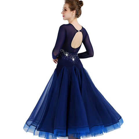 Ballroom Dance Dresses Waltz Show Dresses High-class Sleeve Modern Dance Dresses National Standard Dance Dresses - 