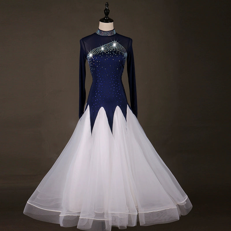 Ballroom Dance Dresses modern dance performance dress with diamond-inlaid temperament Ballroom Dance Dresses