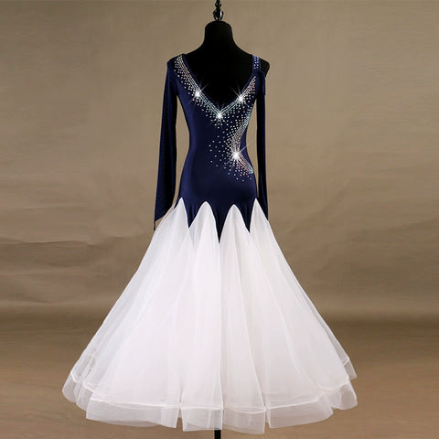 Ballroom Dance Dresses High-class diamond-inlaid modern costume group ballroom dress Waltz dress Ballroom Dance Dresses