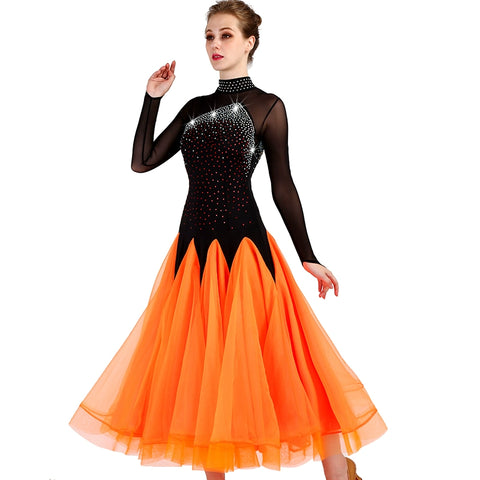 Ballroom Dance Dresses High-collar National Standard Dance Dresses, Modern Dance Dresses - 