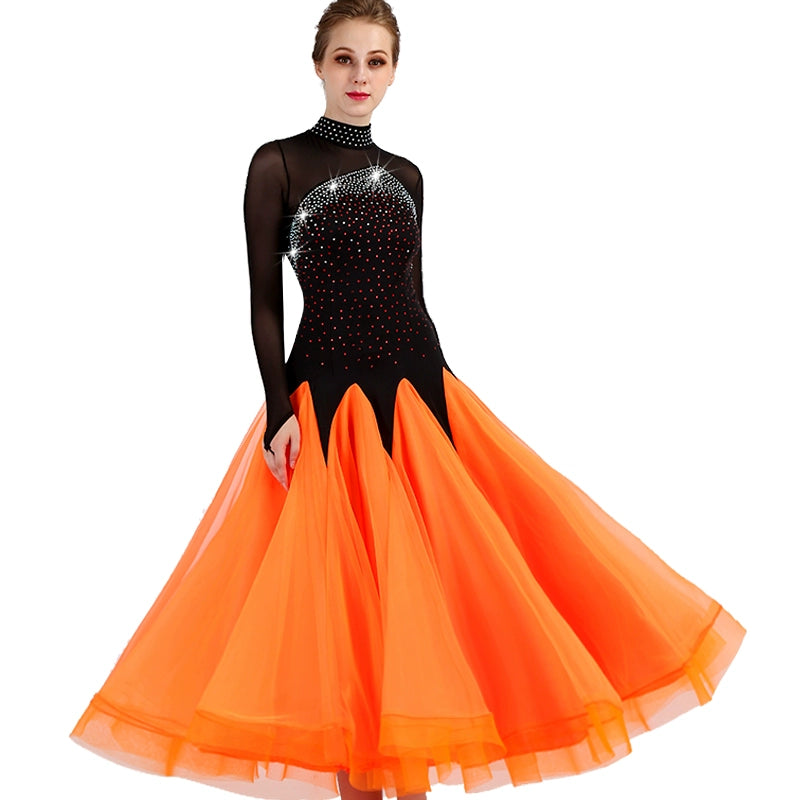 Ballroom Dance Dresses High-collar National Standard Dance Dresses, Modern Dance Dresses - 