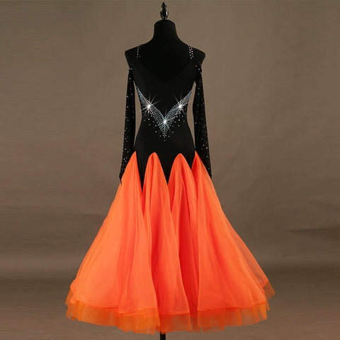 Ballroom Dance Dresses Lightweight texture! A dress for the Tango Waltz Group Dance Show Competition Ballroom Dance Dresses