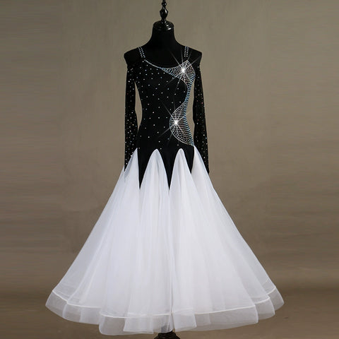Ballroom Dance Dresses Lightweight texture! A dress for the Tango Waltz Group Dance Show Competition Ballroom Dance Dresses