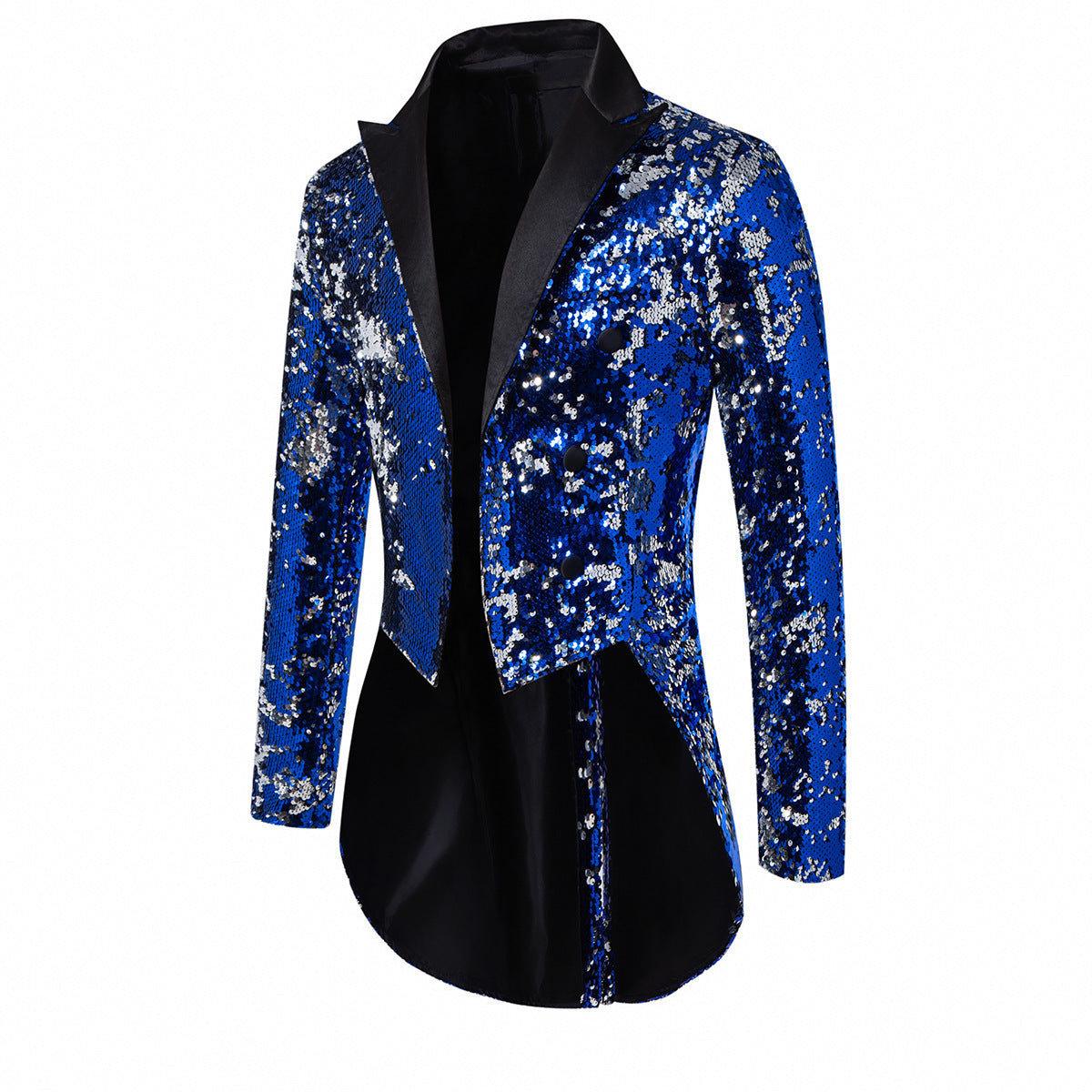 Men's gold red blue sequin jazz dance coats Magician singers nightclub bar dj ds performance long tuxedo jackets Wedding party Banquet outwear