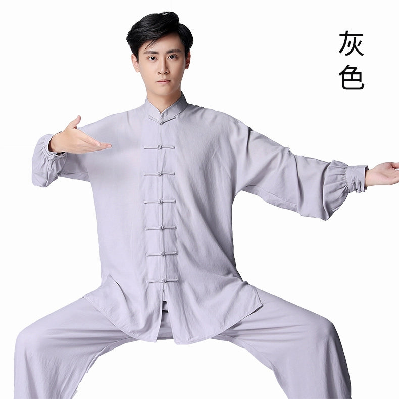 Cotton Linen Tai Chi Clothing for Women Men Chinese Kung Fu Uniforms Morning Exercises Fitness Tai Jiquan Training Clothes