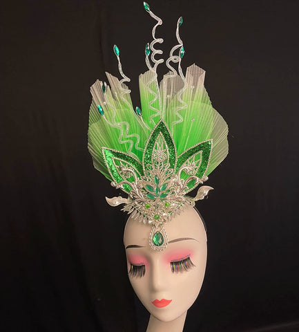 Opening Dance Performance Flowers Headdress Women Girls Model Show Pageant Catwalk Square Dance Yangko Dance Performance Head Piece