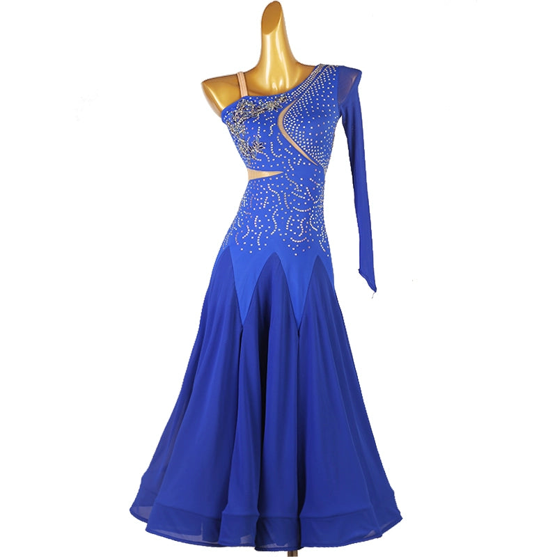 slant neck bling ballroom dance dresses for women pink blue national ballroom waltz tango foxtrot smooth dance gown competition skirt