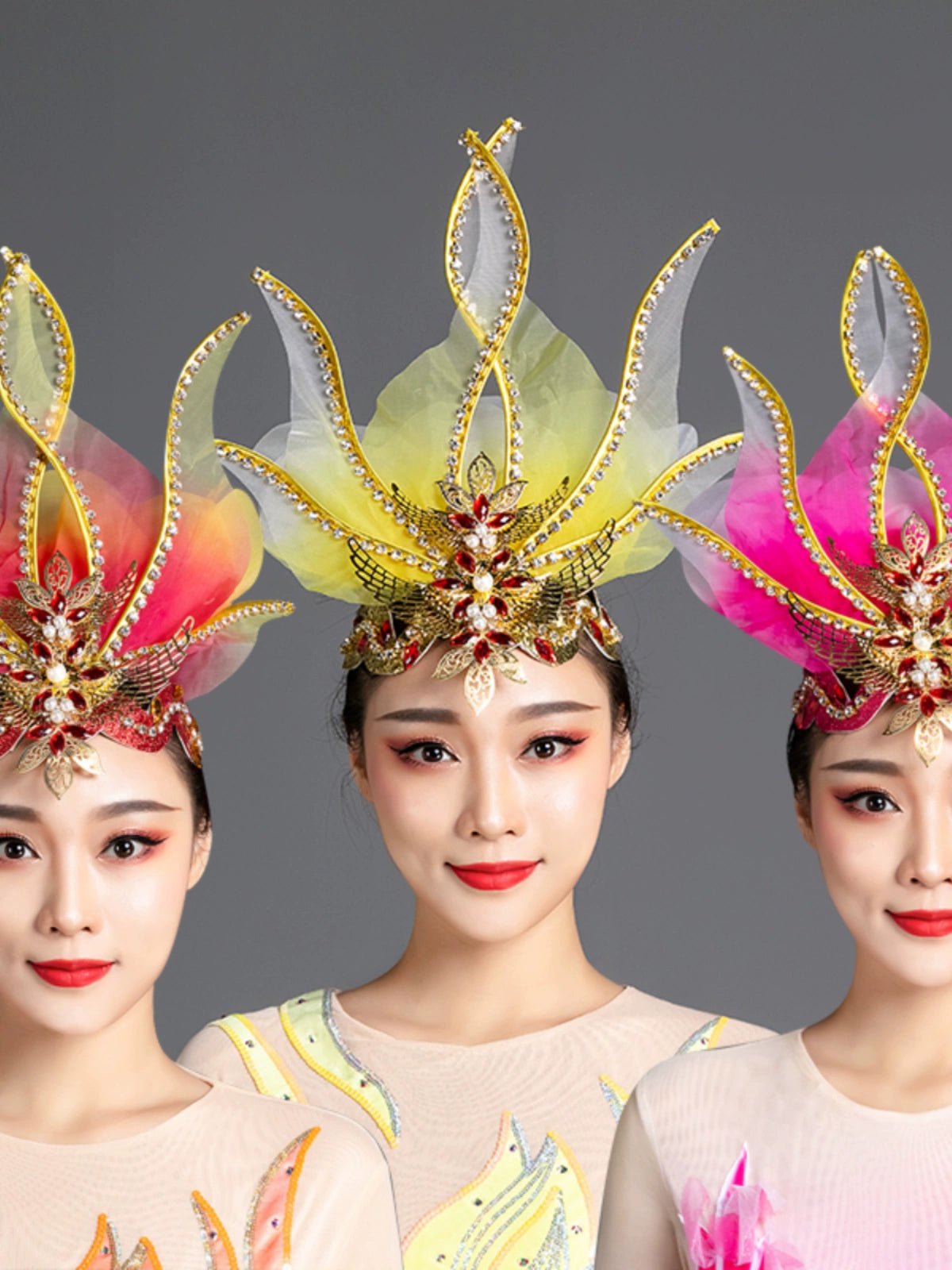 Opening Flamenco Dance Headdress for Women Girls Flowers Dress Headpiece Choir Dance Headgear Pageant Catwalk Stage Performance Props