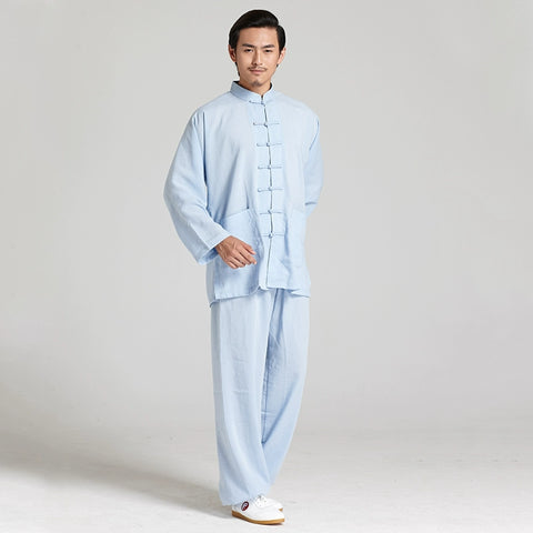 Tai Chi Suit Kung Fu Uniforms Cotton and Linen Men's and Women's Shadowboxing Clothing Baduanjin Chinese Style Martial Arts Practice Clothes Outfit