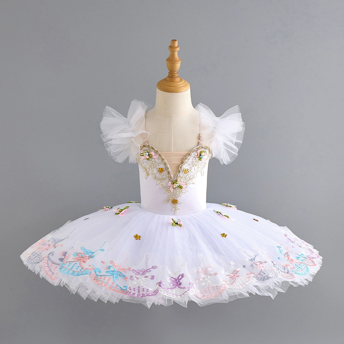 Children Green pink ballet dance dress kids ballerina tutu skirts sleeping beauty girls performance clothes Swan Lake flat tutu