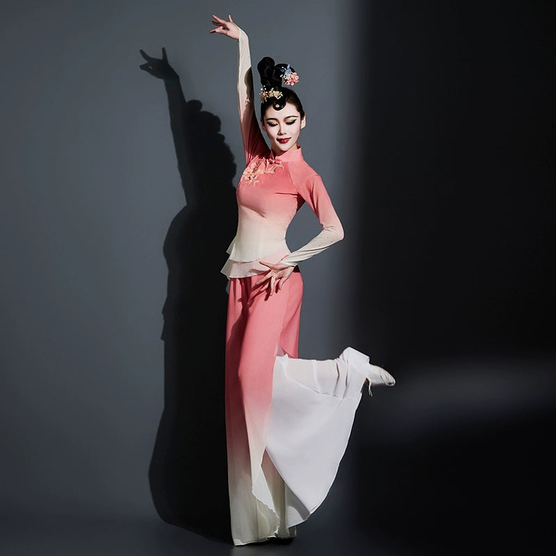 Chinese folk Classical dance costumes for women pink hanfu princess dress art test performance clothes ethnic Jiaozhou Yangge clothes