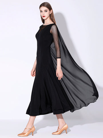 Modern Ballroom dance dress national dance costume design sense crystal linen cotton Ballroom Dance Dresses