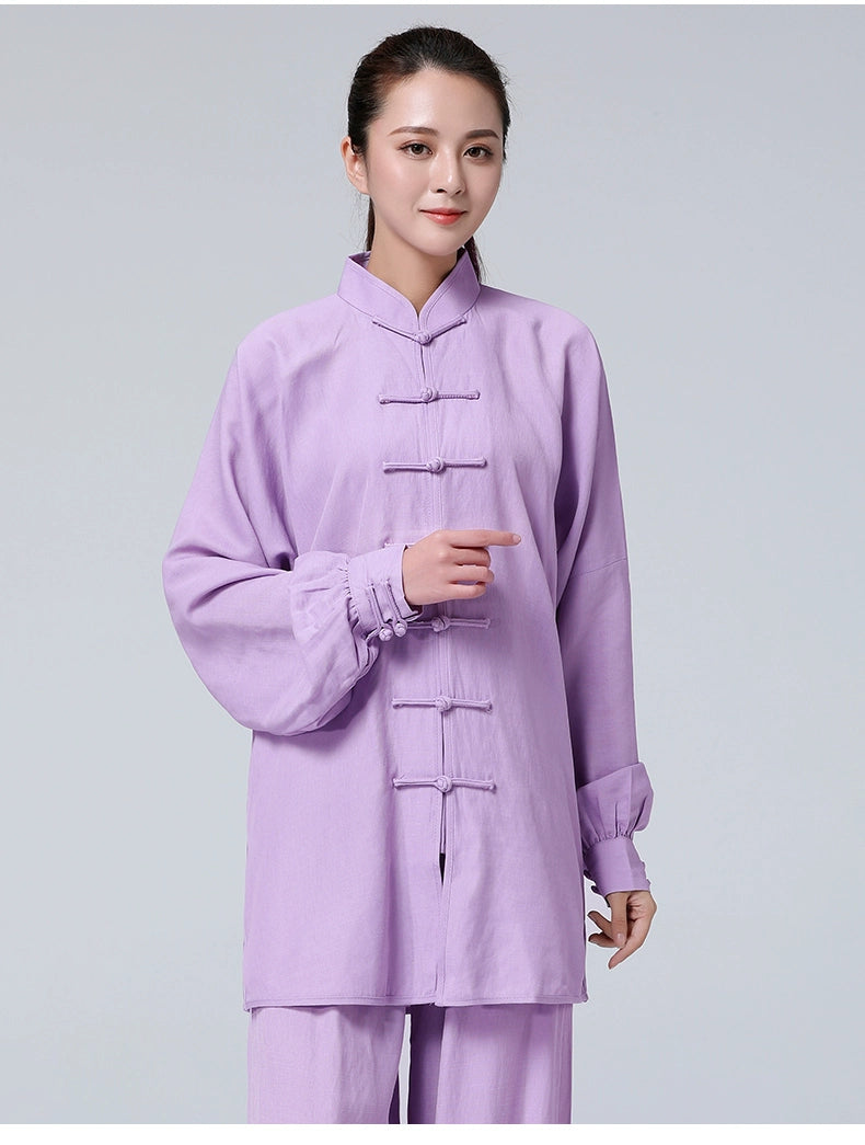 Cotton Linen Tai Chi Clothing for Women Men Chinese Kung Fu Uniforms Morning Exercises Fitness Tai Jiquan Training Clothes