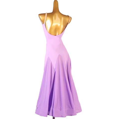 Lavender ballroom dance dresses for women girls backless national waltz tango foxtrot smooth dance skirt ballroom dance long gown