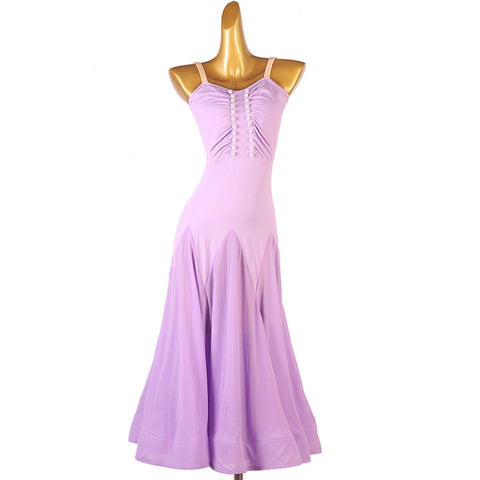 Lavender ballroom dance dresses for women girls backless national waltz tango foxtrot smooth dance skirt ballroom dance long gown