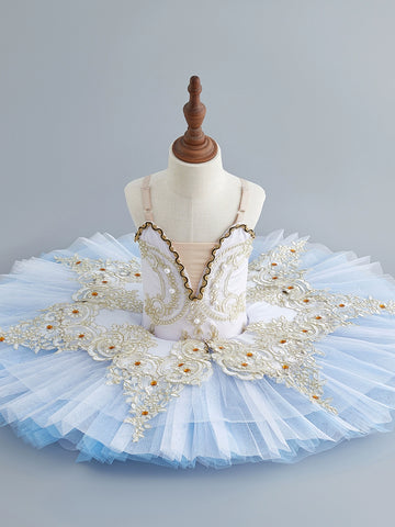 Children Green pink ballet dance dress kids ballerina tutu skirts sleeping beauty girls performance clothes Swan Lake flat tutu