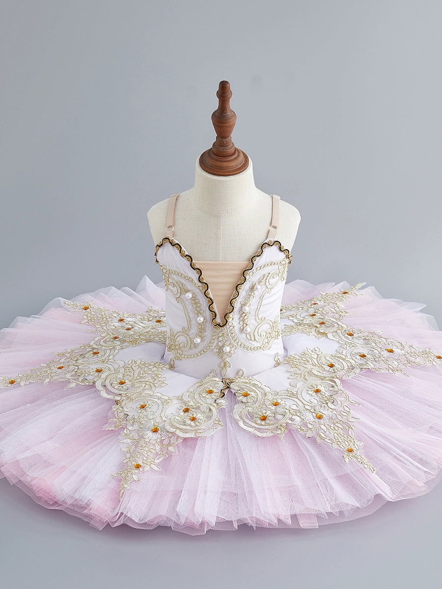 Children Green pink ballet dance dress kids ballerina tutu skirts sleeping beauty girls performance clothes Swan Lake flat tutu