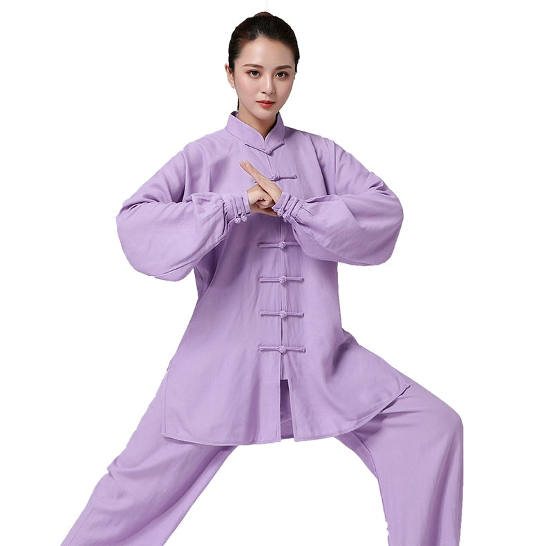 Cotton Linen Tai Chi Clothing for Women Men Chinese Kung Fu Uniforms Morning Exercises Fitness Tai Jiquan Training Clothes