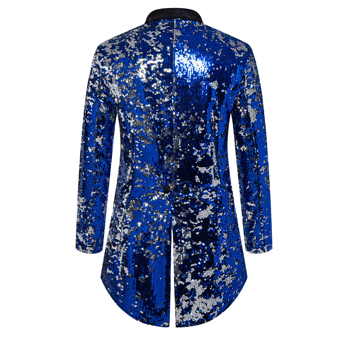 Men's gold red blue sequin jazz dance coats Magician singers nightclub bar dj ds performance long tuxedo jackets Wedding party Banquet outwear