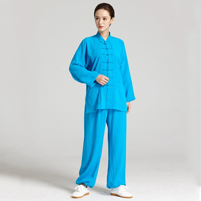 Tai Chi Suit Kung Fu Uniforms Cotton and Linen Men's and Women's Shadowboxing Clothing Baduanjin Chinese Style Martial Arts Practice Clothes Outfit