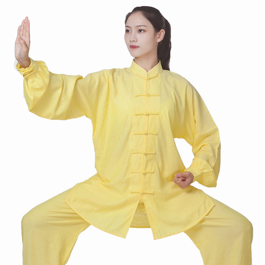 Cotton Linen Tai Chi Clothing for Women Men Chinese Kung Fu Uniforms Morning Exercises Fitness Tai Jiquan Training Clothes