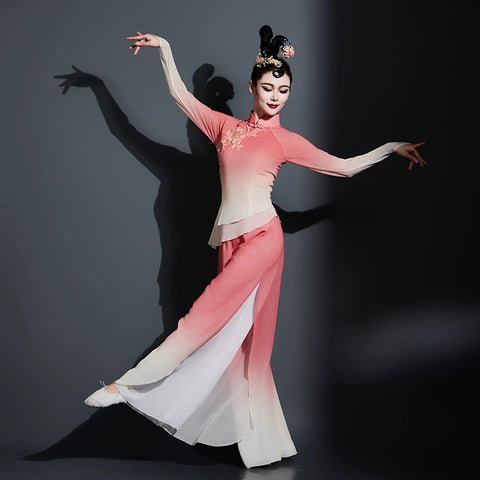 Chinese folk Classical dance costumes for women pink hanfu princess dress art test performance clothes ethnic Jiaozhou Yangge clothes