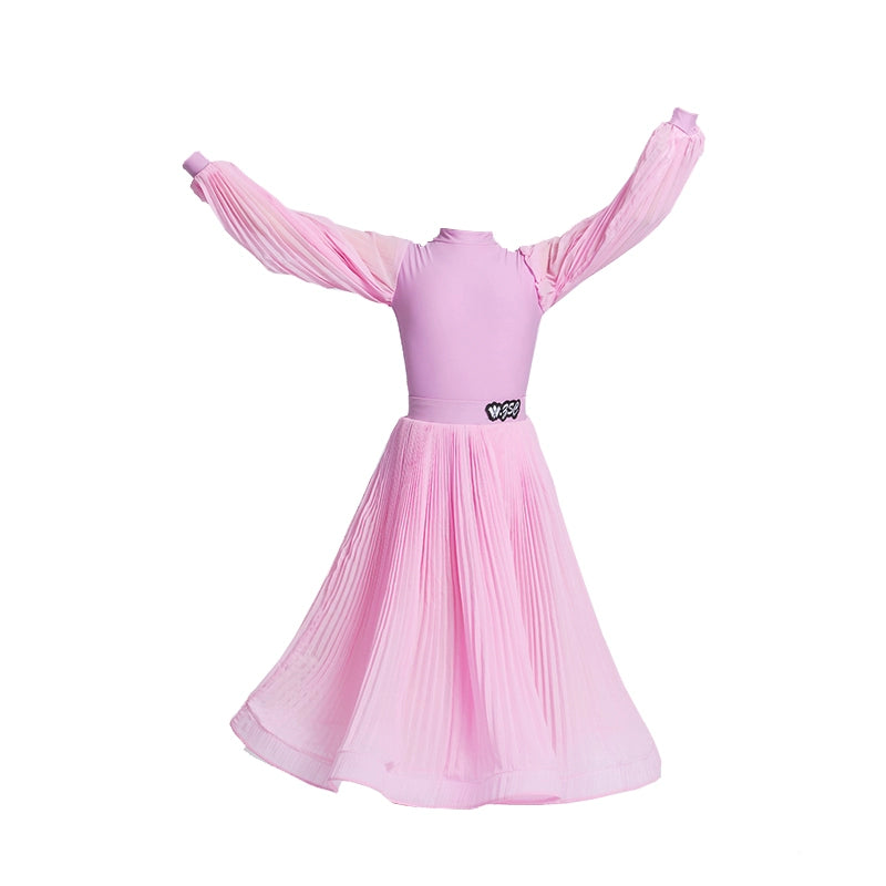 Turquoise Pink Ballroom Dance Dresses for Girls Kids Art Test National  Balloom Waltz Tango Standard Performance Costumes for Children