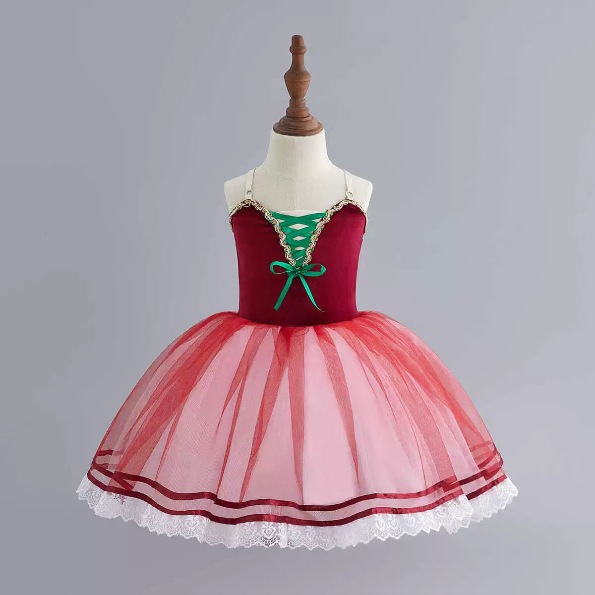 Ballet dance dresses for kids toddlers tutu skirts Red yellow green ballerina ballet performance pancake costumes for children