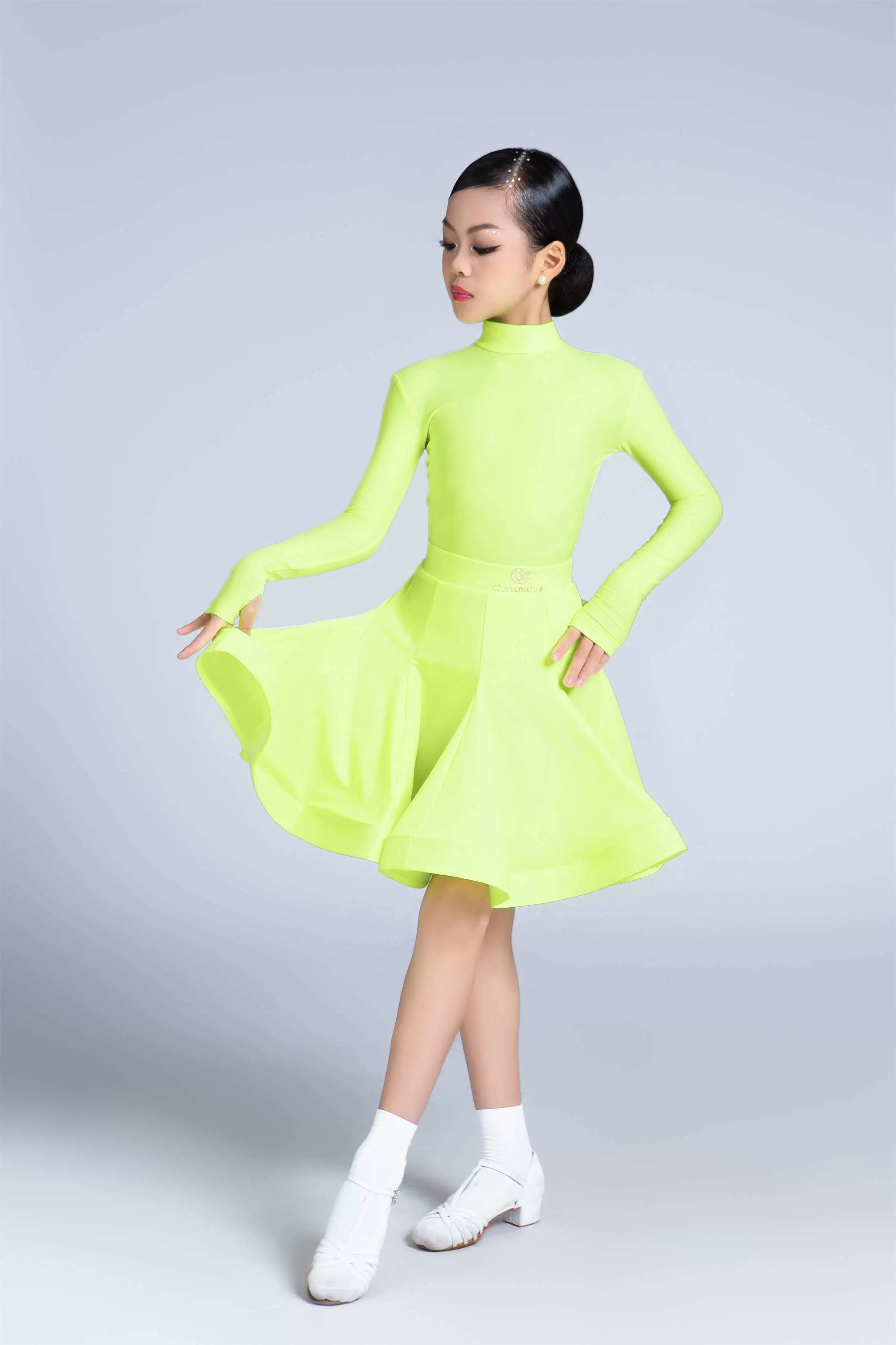 Colorful Latin dance competition dresses for girls kids professional Latin ballroom exam contest performance costumes for children