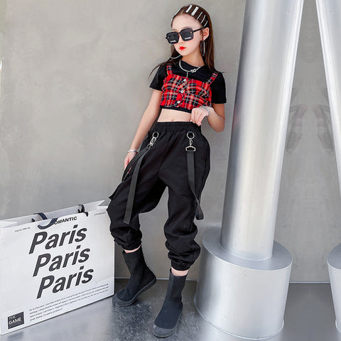 Girls jazz hip-hop jazz street costume stage performance model fashion catwalk fashion outfits for kids