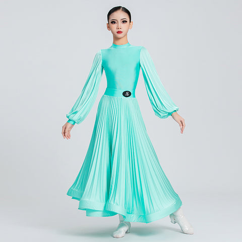 Colorful Competition Ballroom Dance Dresses for Girls Kids Yellow Blue Pink White Red Waltz Tango Swing Skirts for Children