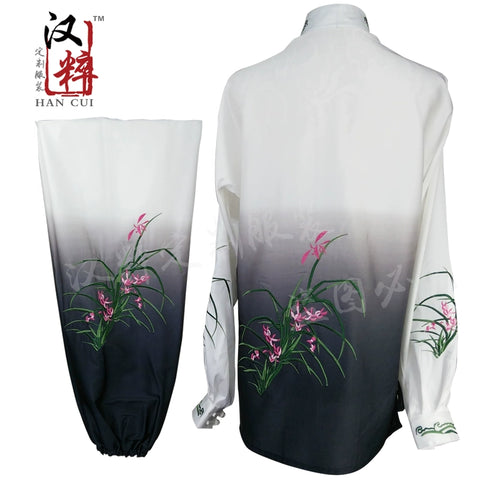 Customized Size Chinese Martial Arts Clothes Kungfu Clothe Tai Chi Clothes Competition Clothing Taijiquan adult men and women long sleeves tailor-made orchid gradually