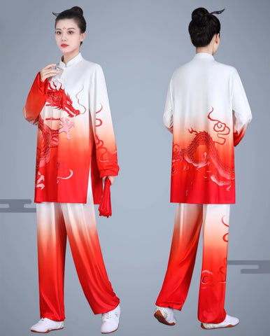 Tai Chi Clothing for Women Men Chinese Dragon Wushu Kung Fu Competition Performance Uniforms Men's Martial Art Suit